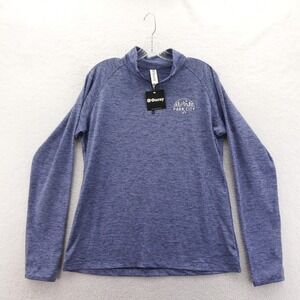 Ouray Pullover Women Medium Park City UT Blue Space Dye Quarter Zip Polyester